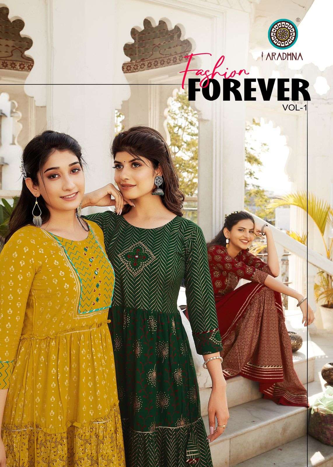 Aradhna Fashion Forever Vol-1 Rayon Printed Long Gown Kurtis Online At Wholesale Price 