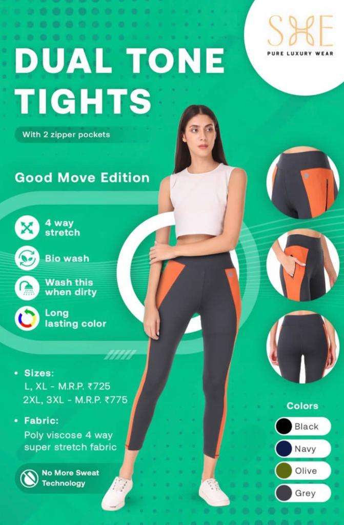 SHE Brand Dual Tone Tights Track Pants for Women Huge collection of women track pants at low offer p...