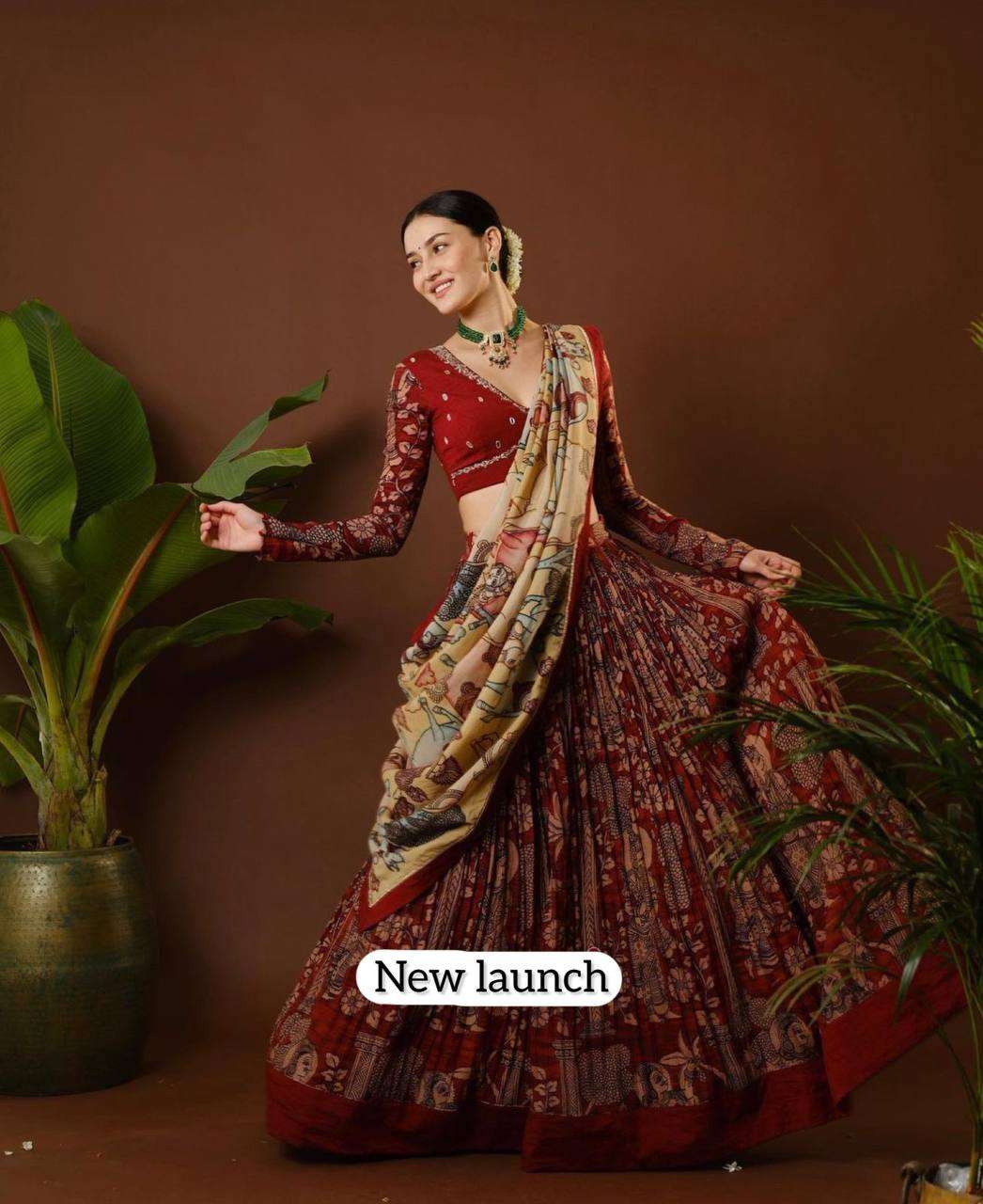 Buy PC 311 Kalamkari Lehenga Choli Online In India
