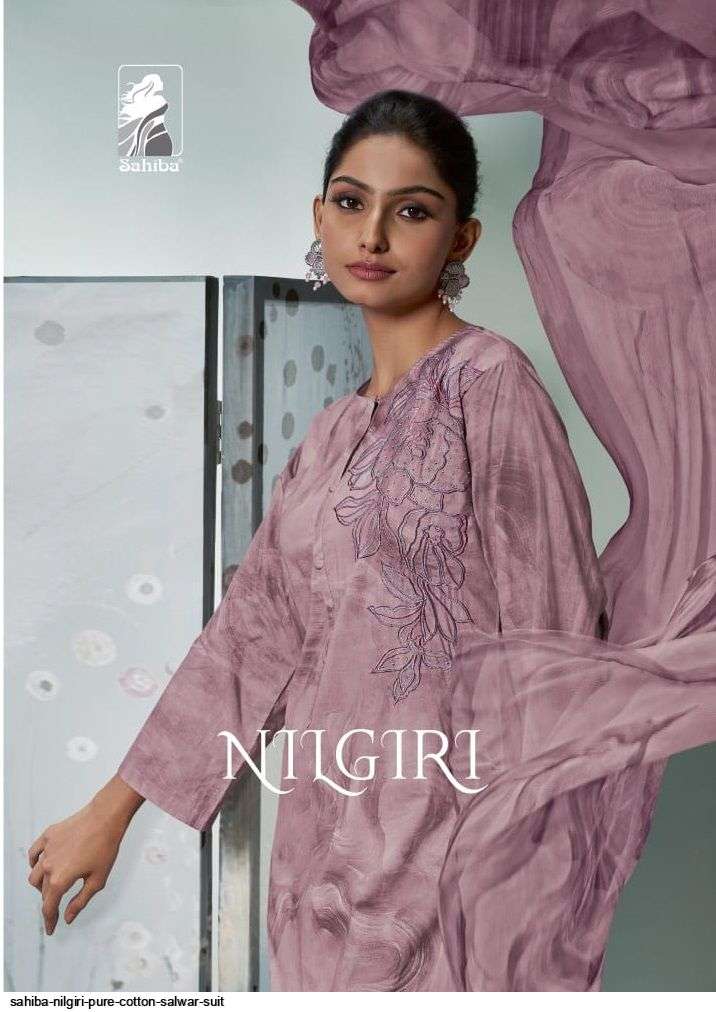 Sahiba Nilgiri Pure Cotton Lawn Digital Print Suit