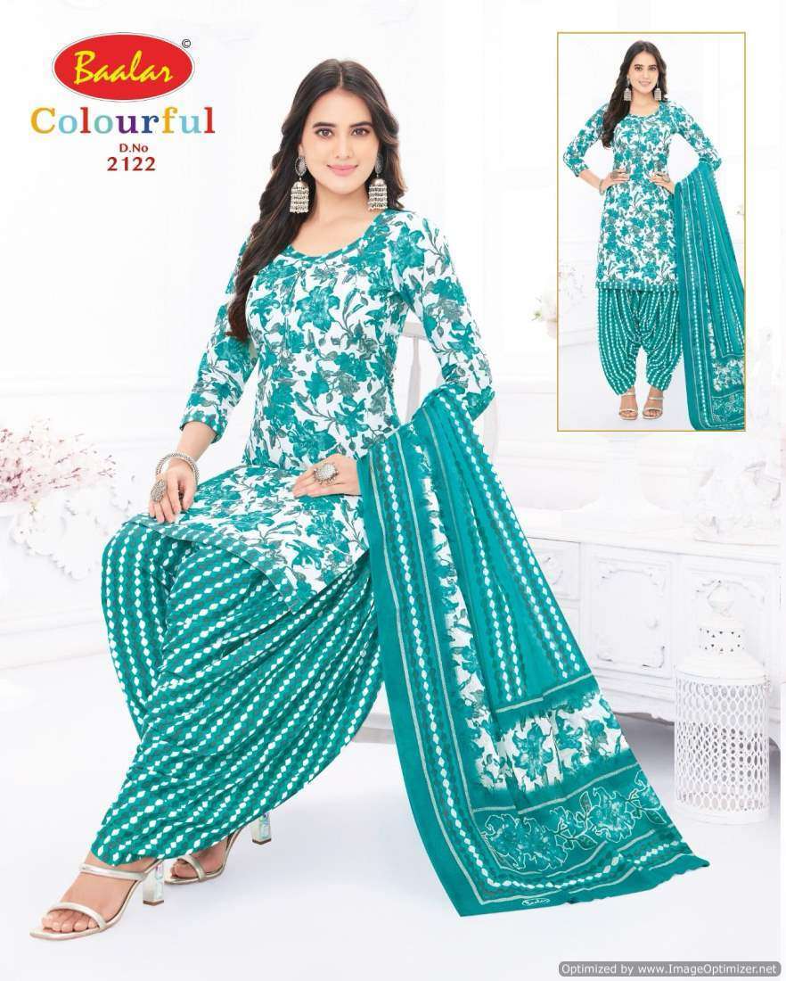 Baalar Colourful Vol 21 Cotton Dress Material Wholesale Catalog