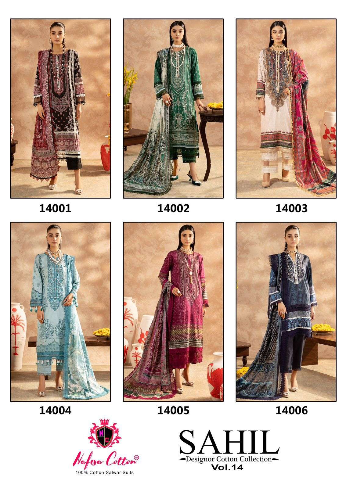 Nafisa Sahil Vol 14 Cotton Dress Material Collection