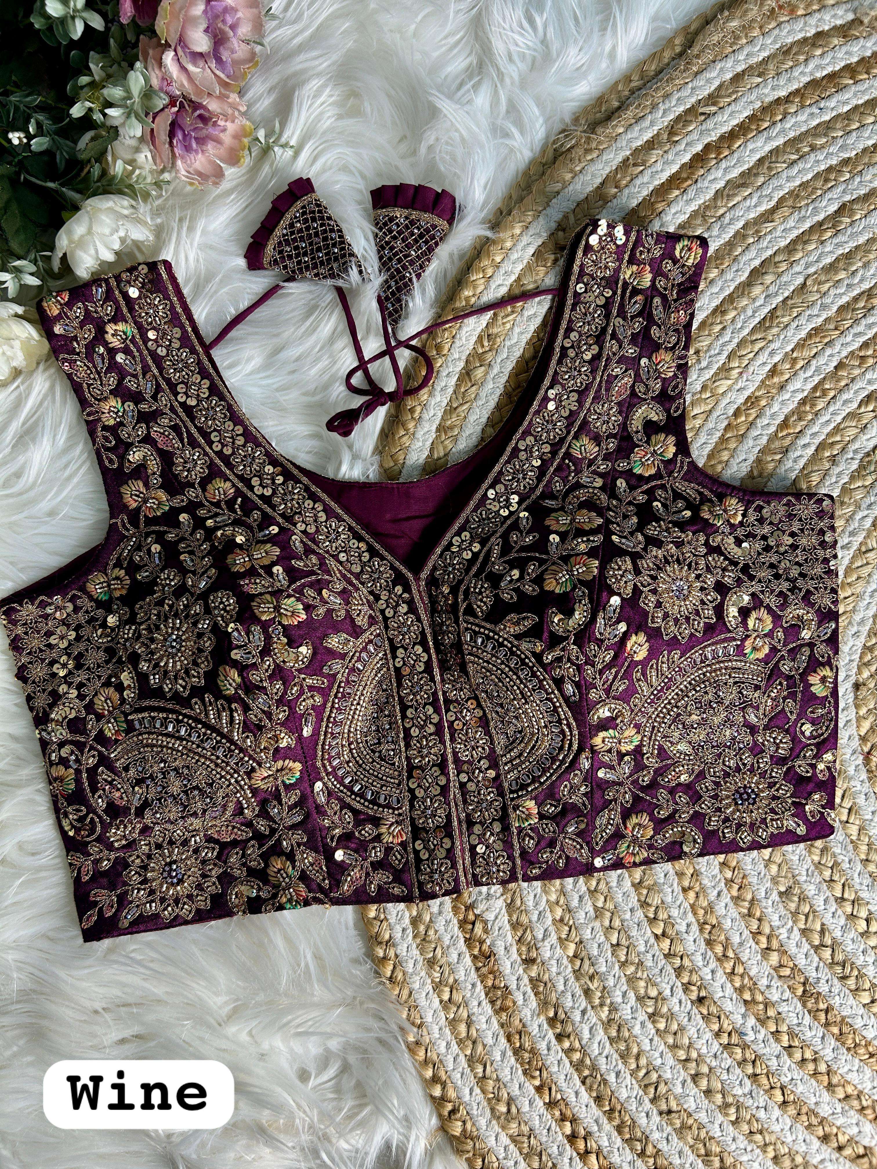 Buy V Neck Bridal Blouse Online In India at Wholesale Price