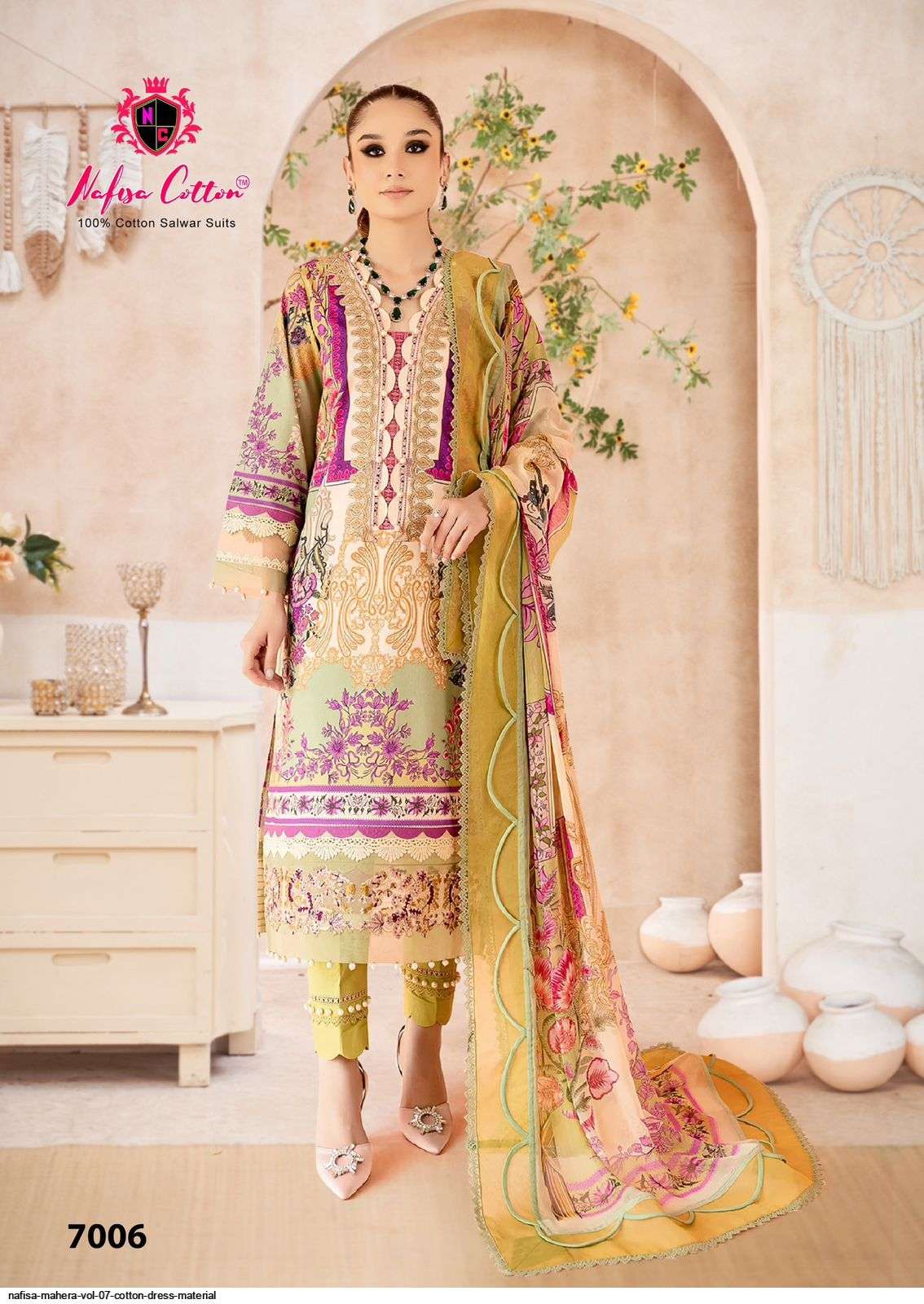 NAFISA MAHERA VOL 7 COTTON DRESS MATERIAL