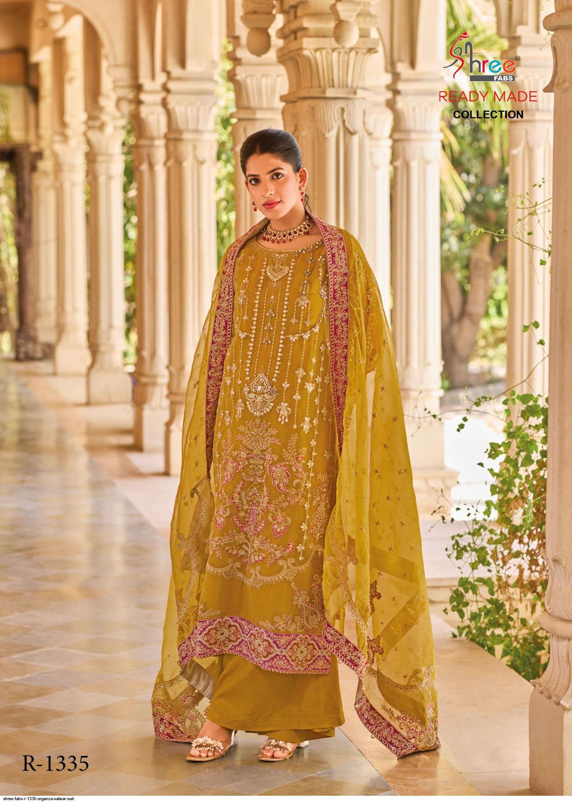 SHREE FABS R 1335 ORGANZA SALWAR SUIT