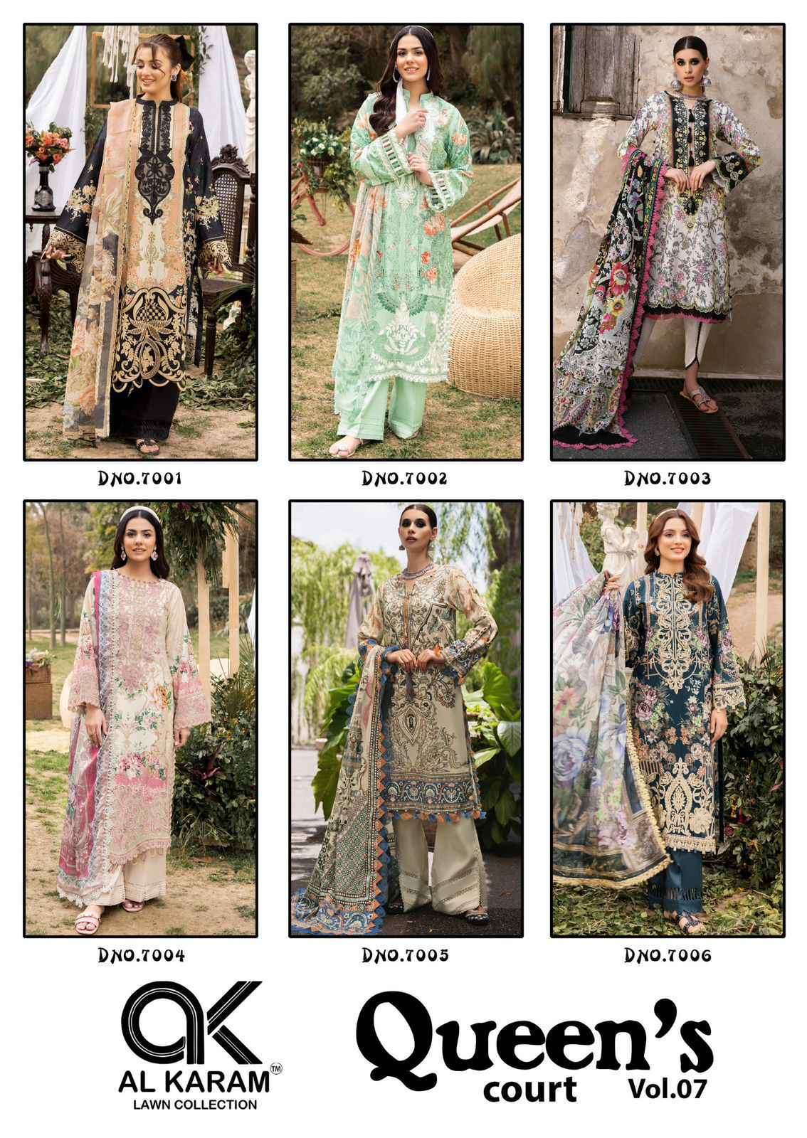 Alkaram Queens Court Vol 7 Karachi Dress Material