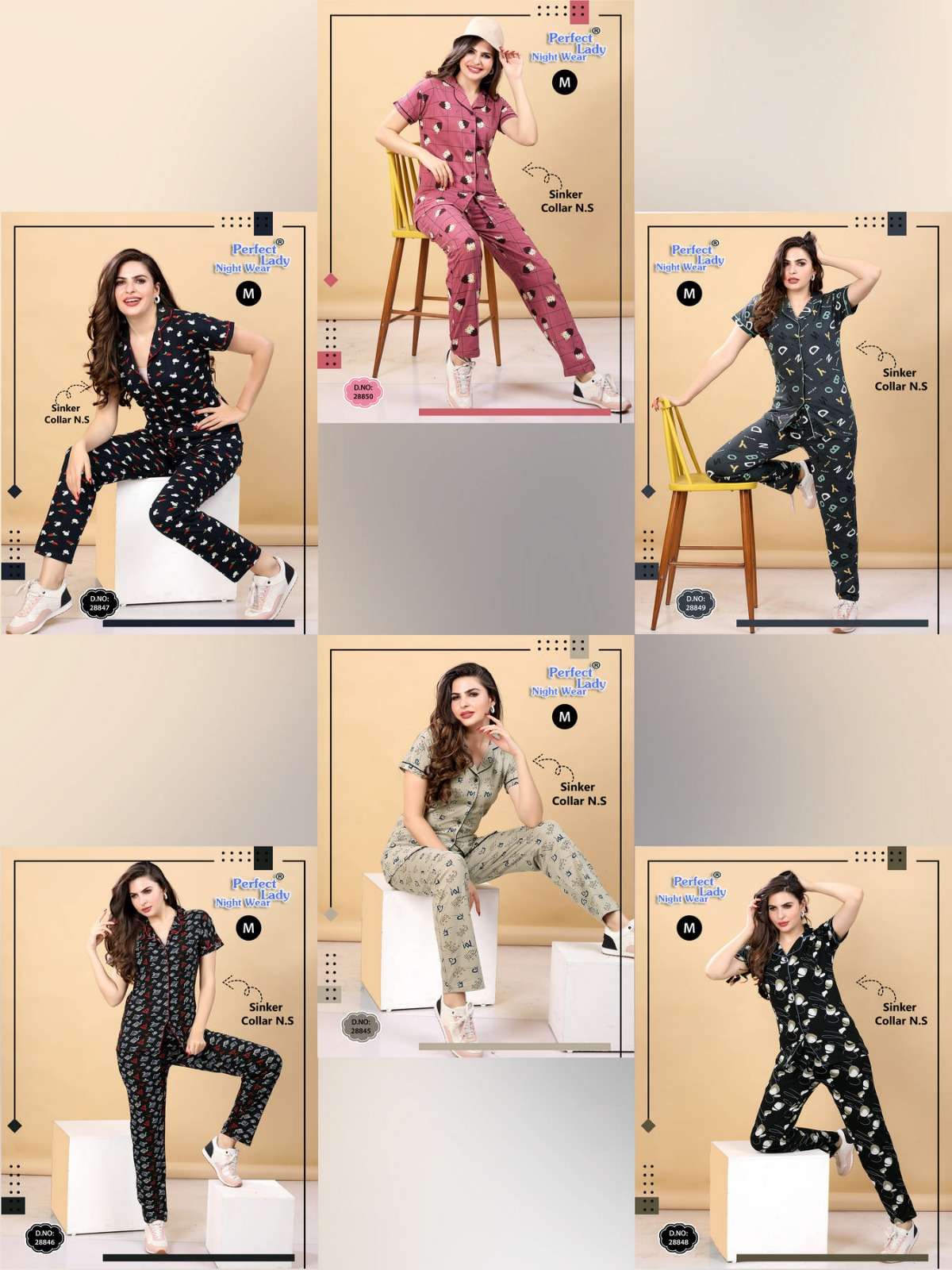 Buy D.no.1 Collar Night Suit for Women and Night Dress Online in India