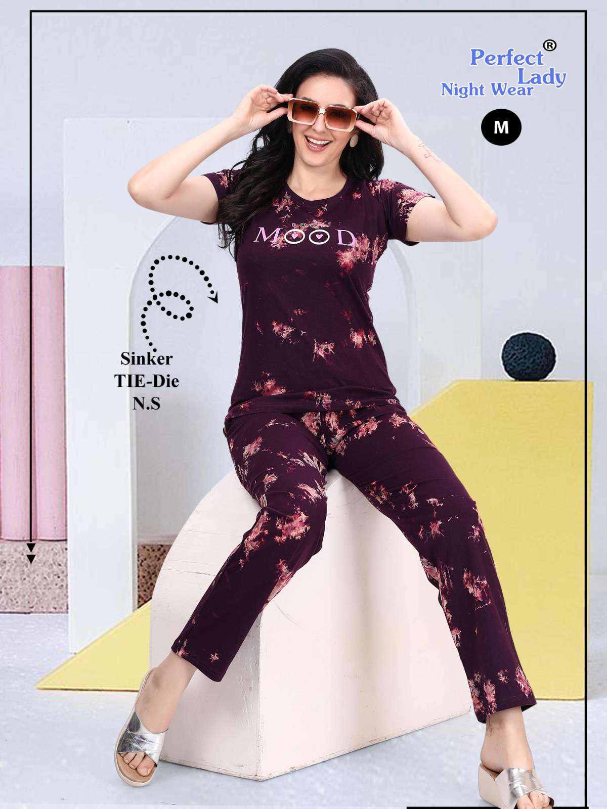 Buy D.no.1 Tie Dye Printed Nightsuit Set for Women at Wholesale Price