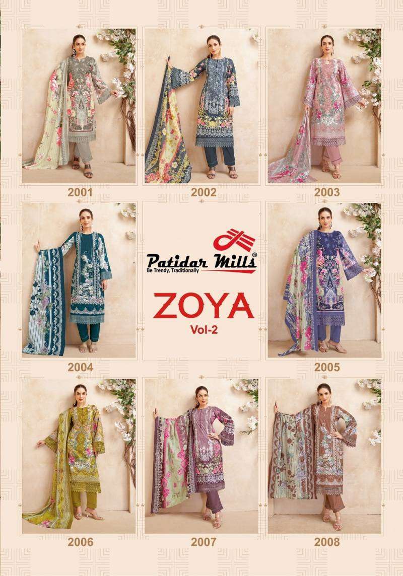 Buy Patidar Zoya Vol 2 Wholesale Karachi Dress Material Catalogue Online