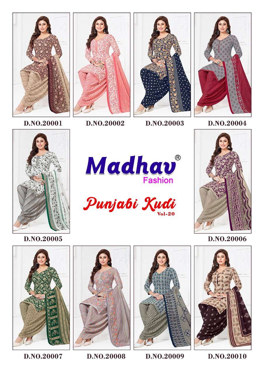 Madhav Punjabi Kudi Vol 20 Pure Cotton Printed Dress Material From Best Dress Material Suppliers in ...