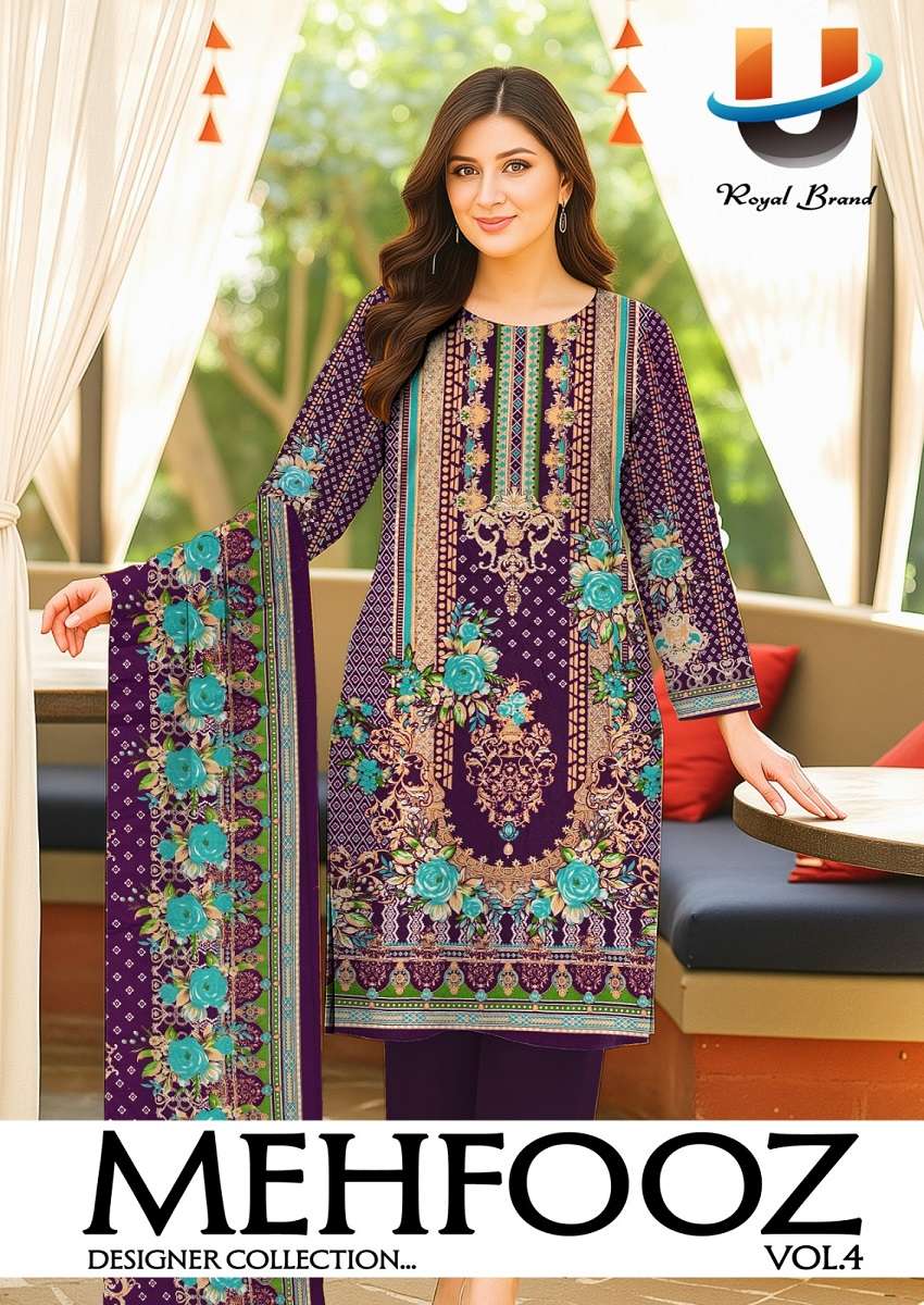 Royal Mehfooz Vol 4 Karachi Cotton Printed Dress Material