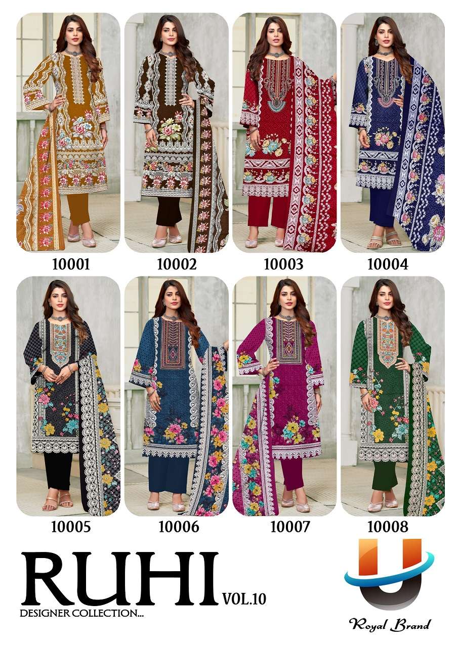 Royal Ruhi Vol 10 Soft Karachi Cotton Printed Dress Material