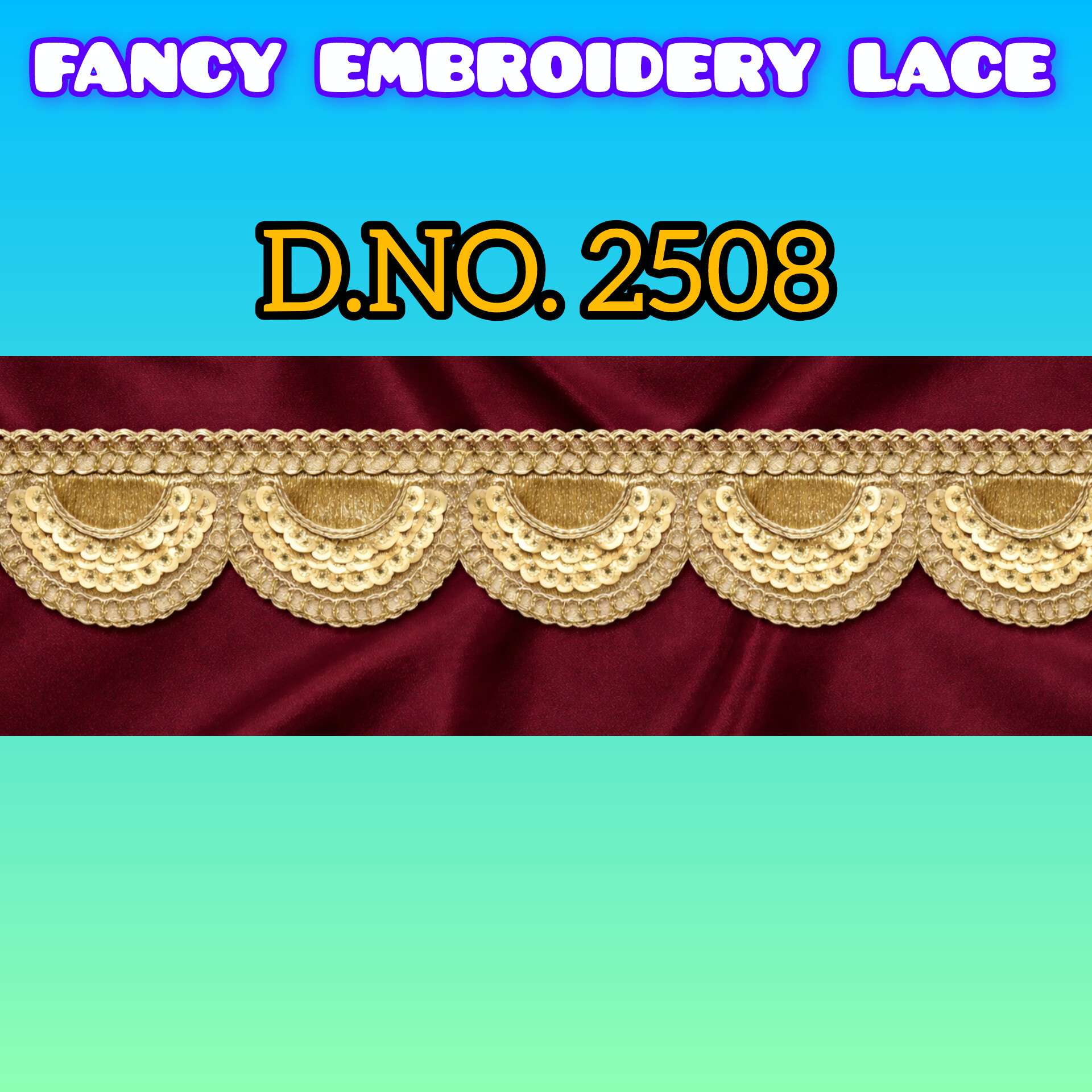 Buy D.no.2508 Embroidery Lace Exporter to Pakistan | Wholesale Manufacturer and Supplier from India