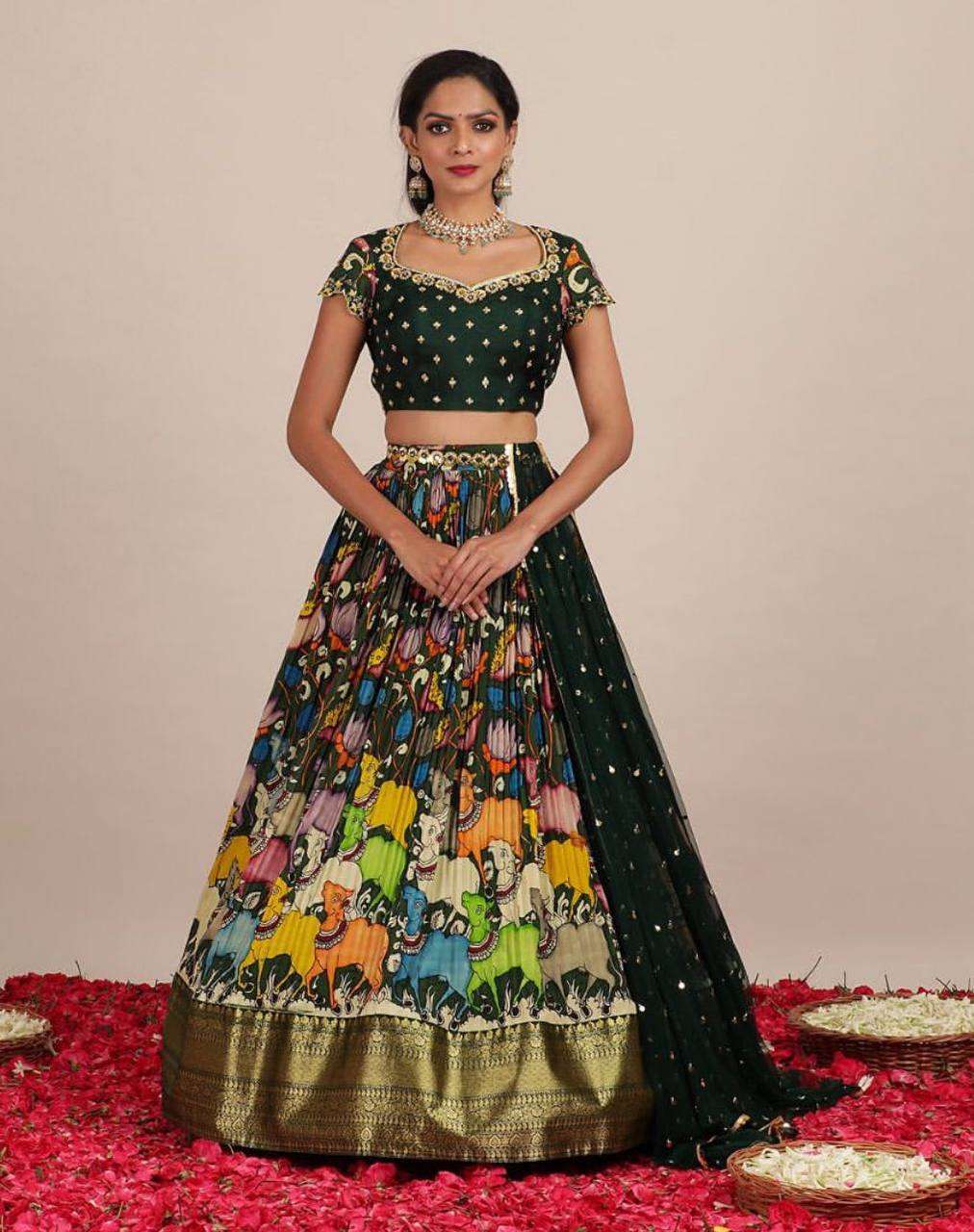 Kalamkari lehenga choli clearance