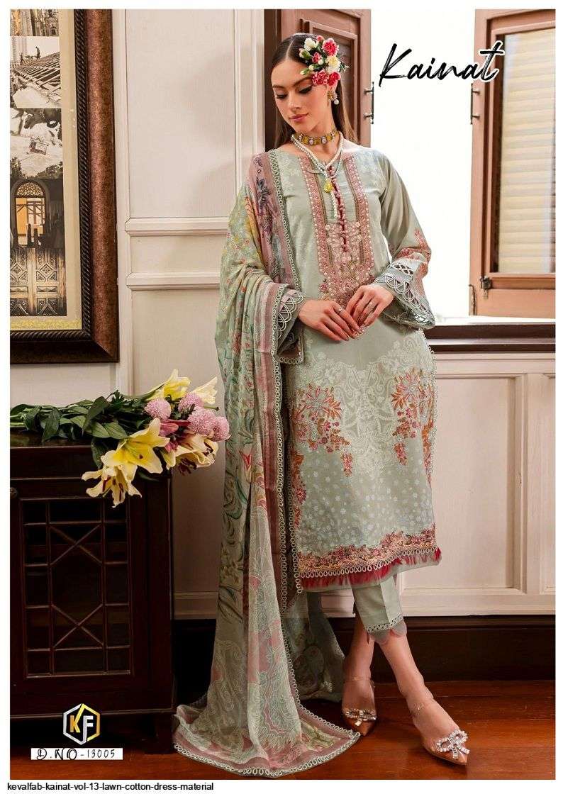 Lawn cotton dress material outlet