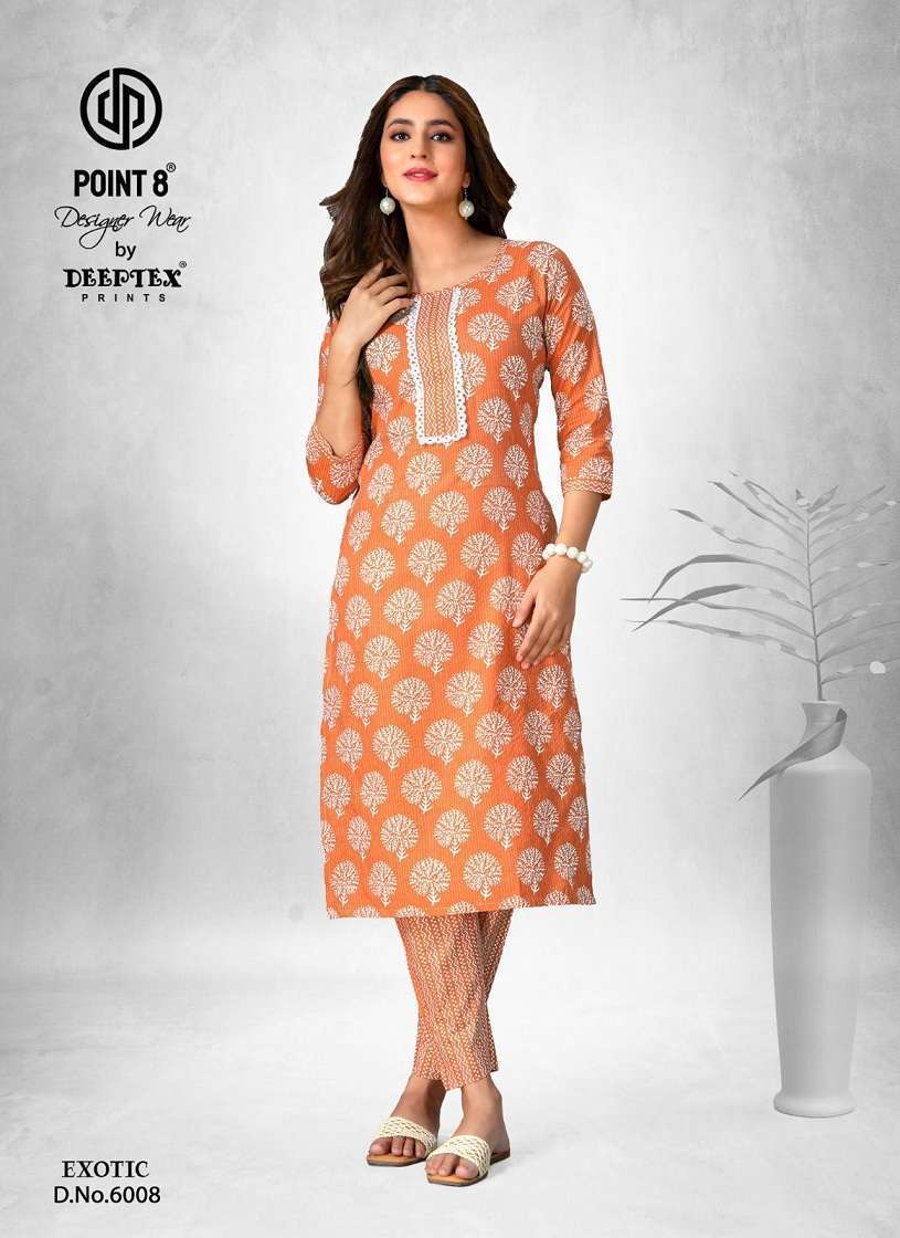 DEEPTEX EXOTIC VOL 6 READYMADE COTTON KURTI PANT SUPPLIER IN INDIA