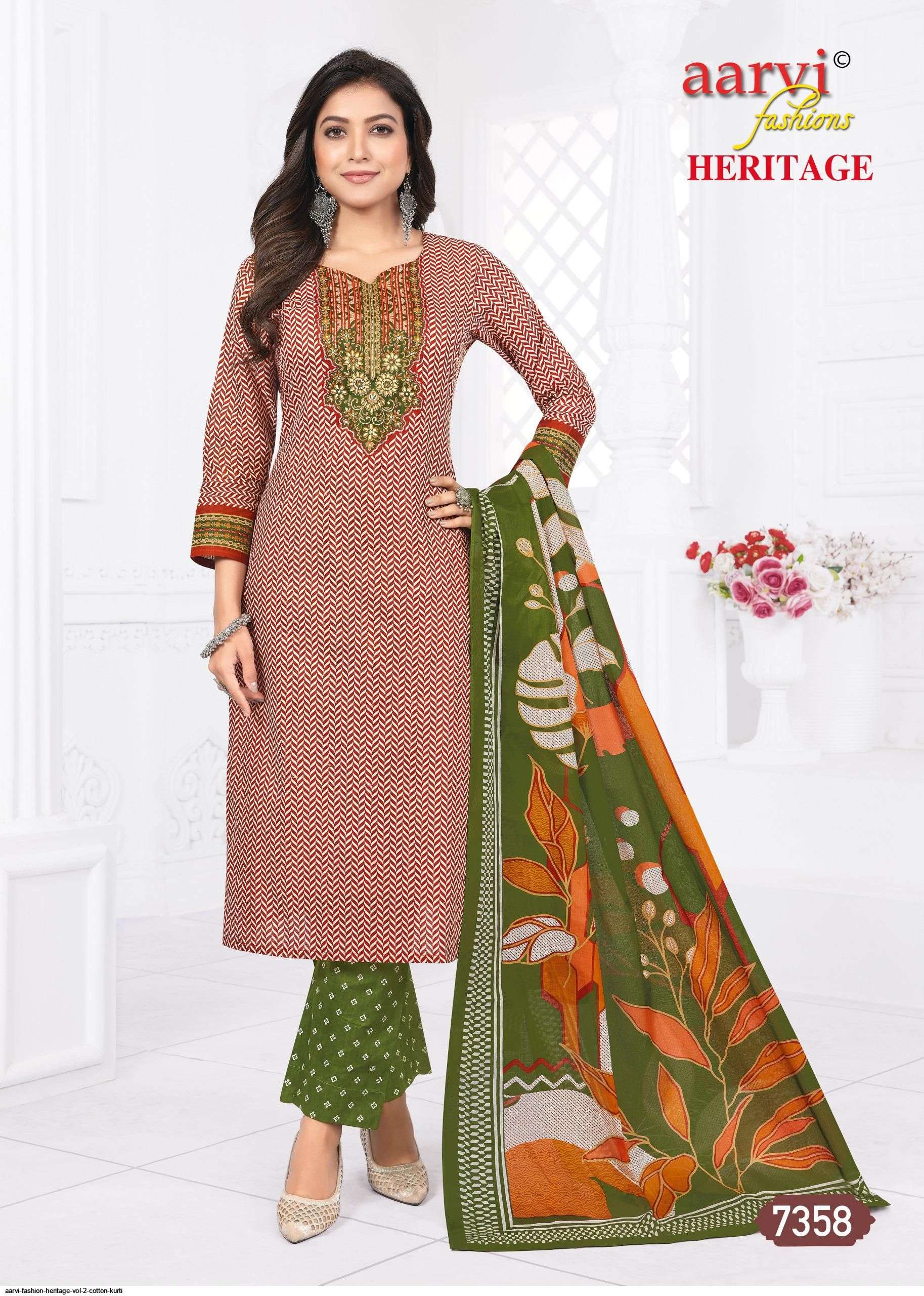 aarvi-fashion-heritage-vol-2-cotton-kurti-2917
