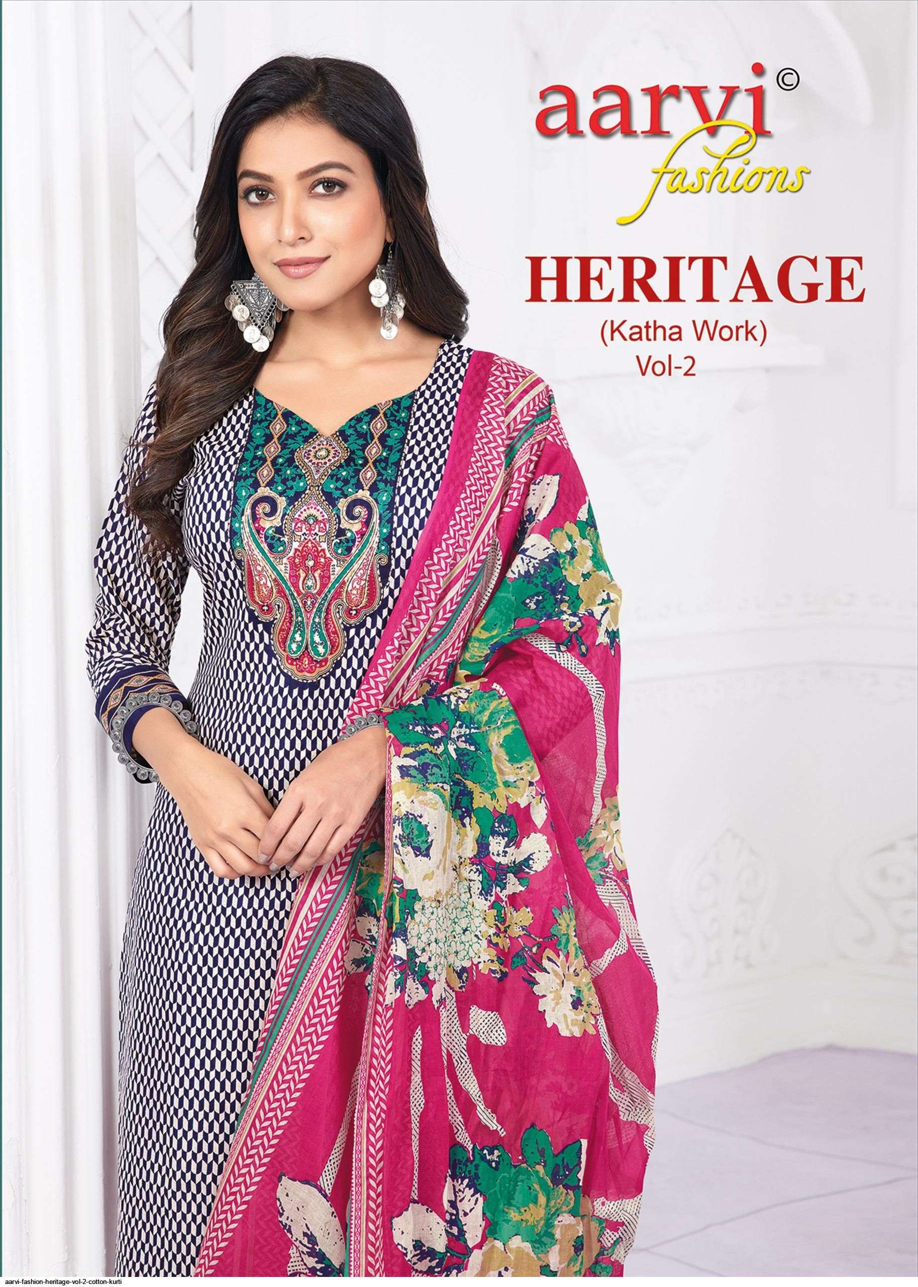 aarvi-fashion-heritage-vol-2-cotton-kurti-303
